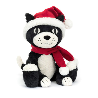 Jellycat Julebamse, Katten Jack med nissehue - 32 cm