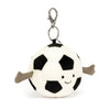 Jellycat nøglering, Fun, Amuseables Sports fodbold vedhæng - 16 cm