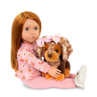 Our Generation dukke med hund, Claudia - 46 cm