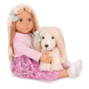 Our Generation dukke med hund, Hattie - 46 cm