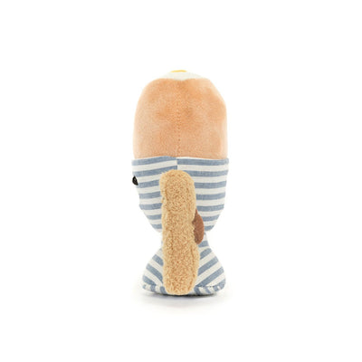 Jellycat bamse, Amuseable æg, Blødkogt æg med brød - 16 cm