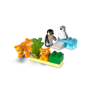 LEGO® DUPLO® Town, Vilde dyrefamilier: pingviner og løver