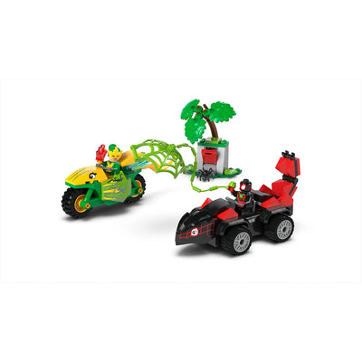 LEGO® Spidey, Spin og Electros jagt i dinosaurkøretøjer