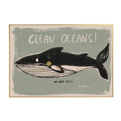 Studio Loco børneplakat, Clean ocean - 70 x 50 cm