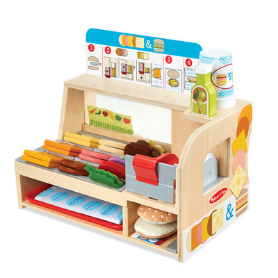 Melissa & Doug Legemad i træ, Sandwichbar - 56 dele