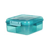 Sistema Bento Cube To Go, madkasse m 5 rum og en beholder - Teal stone