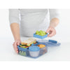 Sistema Bento Cube To Go, madkasse m 5 rum og en beholder - Mountain blue