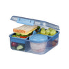 Sistema Bento Cube To Go, madkasse m 5 rum og en beholder - Mountain blue