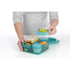 Sistema Bento Cube To Go, madkasse m 5 rum og en beholder - Teal stone