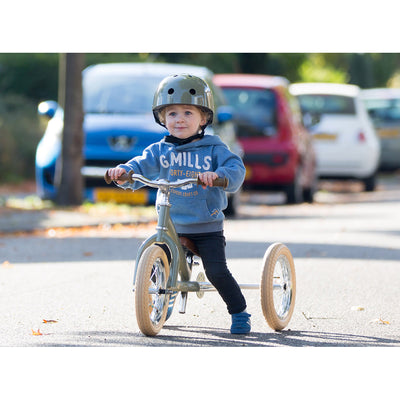 Trybike trehjulet løbecykel, vintage green m. retro look