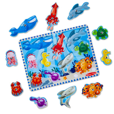 Melissa & Doug Magnetisk træpuslespil med fiskestang, 10 brikker