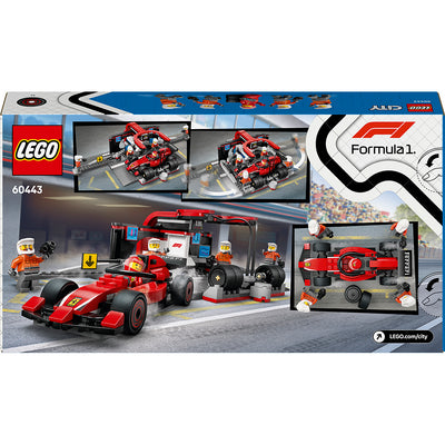 LEGO® City Project Alicia 2025, F1®-pitstop og pitcrew med Ferrari-bil