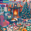 eeBoo Puslespil, 1000 brk - English Cottage Christmas