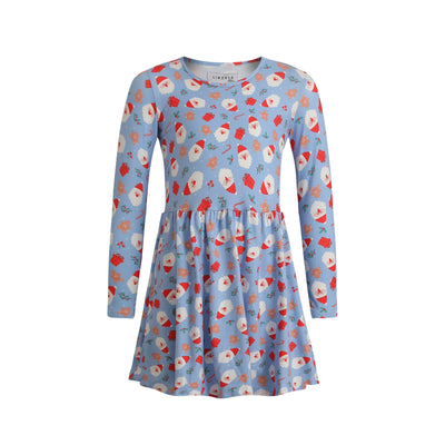 Liberté Ami (Børn) Alma Ls Babydoll Dress - Santa Skyblue