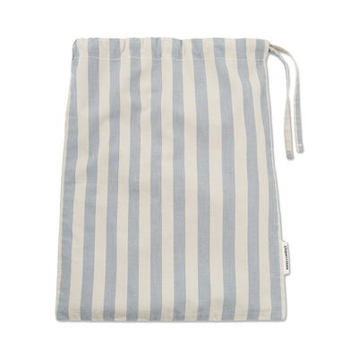 Studio Feder babysengetøj, økologisk percale - Pale blue stripe