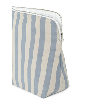 Studio Feder toilettaske, Celia - Pale blue stripe