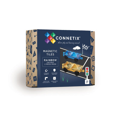 Connetix Car Pack, magnetbiler 2 stk. - Rainbow