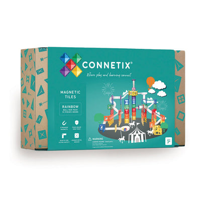 Connetix magnetisk byggesæt, Ball Run, 92 dele - Rainbow