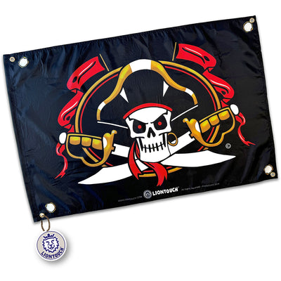 Liontouch Piratflag, Captain cross flag -  70 x 100 cm