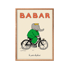 Babar Bicycle plakat, Jean de Brunhoff - flere størrelser