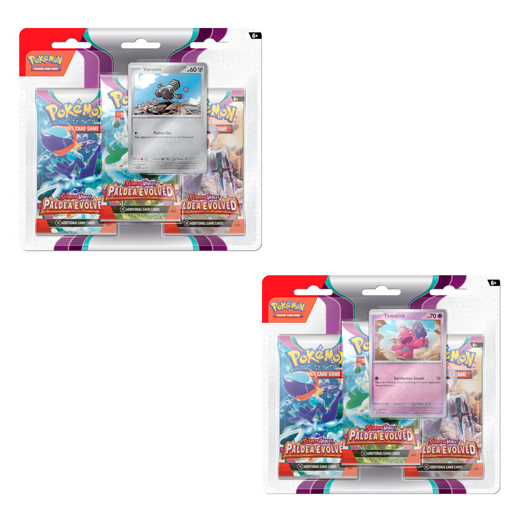 Pokémon, SV2: Paldea Evolved, Three Pack Blister: Tinkatink