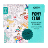 Omy stor plakat til farvelægning, 70 x 100 cm - Pony club