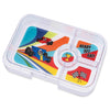 Yumbox XL madkasse m. 4 rum, Tapas - Monte Carlo blue/ Race cars