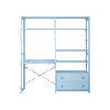 By Aulum Agger Deluxe Stigereol m. skrivebord, H: 179 x B: 163 cm - Himalayan Blue