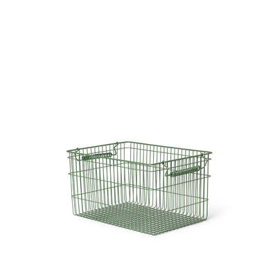 ferm Living trådkurv, Cala Stackable Baskets, Sæt m. 2 stk. - Verdant green