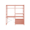 By Aulum Agger Deluxe Stigereol m. skrivebord, H: 198 x B: 163 cm - Peach