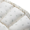 Sebra 3-i-1 babynest, babylift og legetæppe, Sophora Leaves - Beige