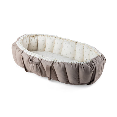 Sebra 3-i-1 babynest, babylift og legetæppe, Sophora Leaves - Beige