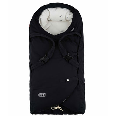 Voksi® sampak med Carry North Black flying + Baby Nest Premium Stone Grey Flying BEGRÆNSET ANTAL