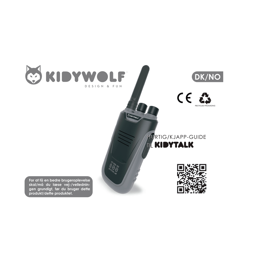 Talkie walkie avec batterie Kidytalk de Kidywolf