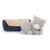 Jellycat bamse, Napping Nipper, Kat - 10 cm